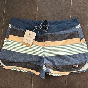 Patagonia Women's Striped Blue Shorts